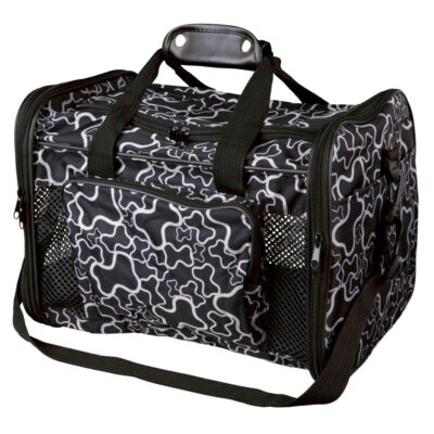 TX2889 Transportadora Em Nylon Tbag (Preto Com Ossos)