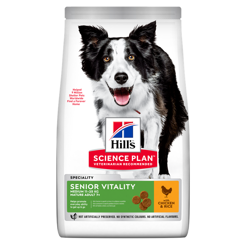 52742015828 Hill's Science Plan™ Canine Mature Adult 7+ Sénior Vitality Medium Frango
