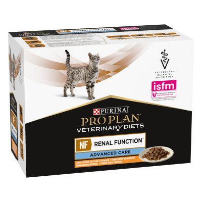 PPVD FELINE NF Renal Function ADVANCED CARE Frango 10x85g 07613287873675 Purina PRO PLAN Veterinary Diets Ração Húmida Feline NF St/Ox Renal Function de Frango