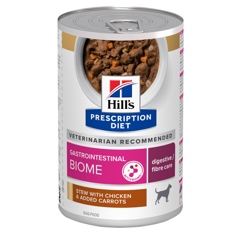 52742037950 Hill's Prescription Diet Canine Gi Biome Estufado Frango e Verduras lata