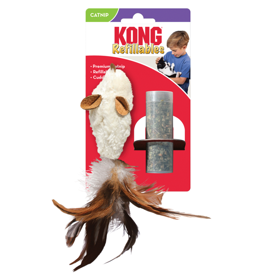 KONG Refillables Feather Mouse